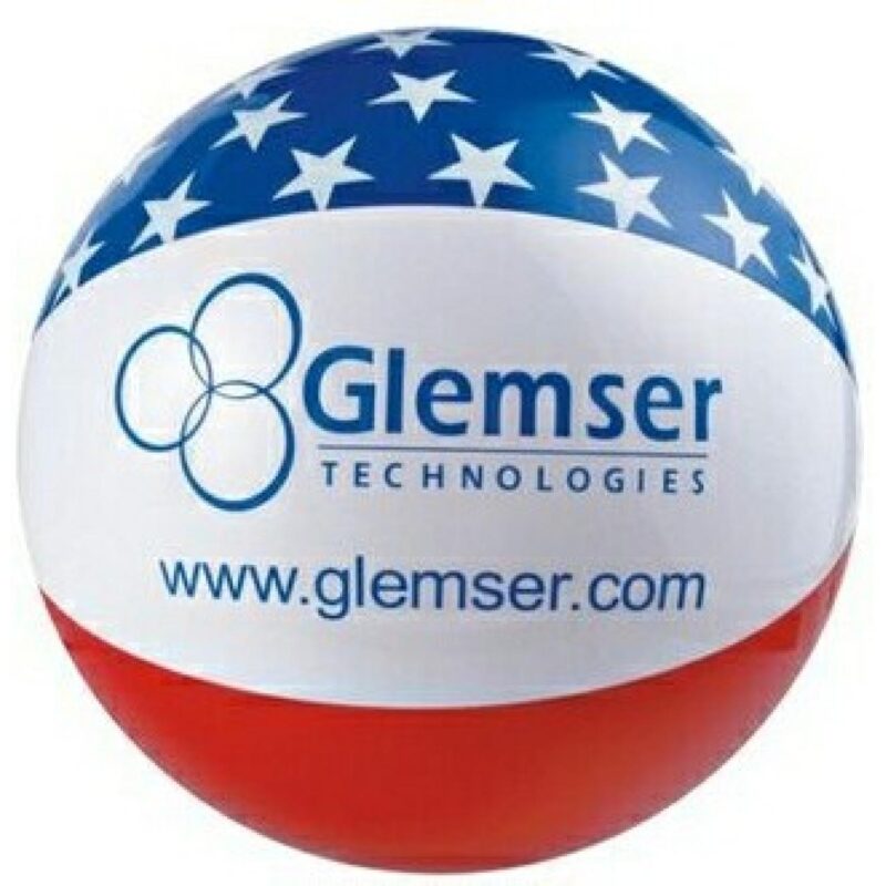 Custom 16" Inflatable Patriotic Star Beach Ball