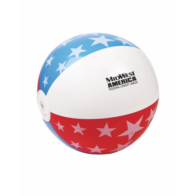 Custom 16" Patriotic Inflatable Beach Ball