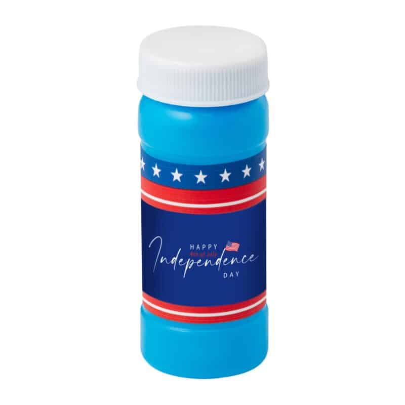 Custom 2 Oz. Patriotic Bubbles w/Full Color Digital Label - 2