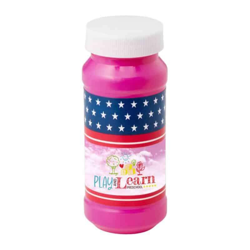 Custom 4 Oz. Patriotic Bubbles w/Full Color Digital Label - 4