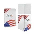 Custom 4" X 6" Patriotic Sewn Paper Cover Notebook