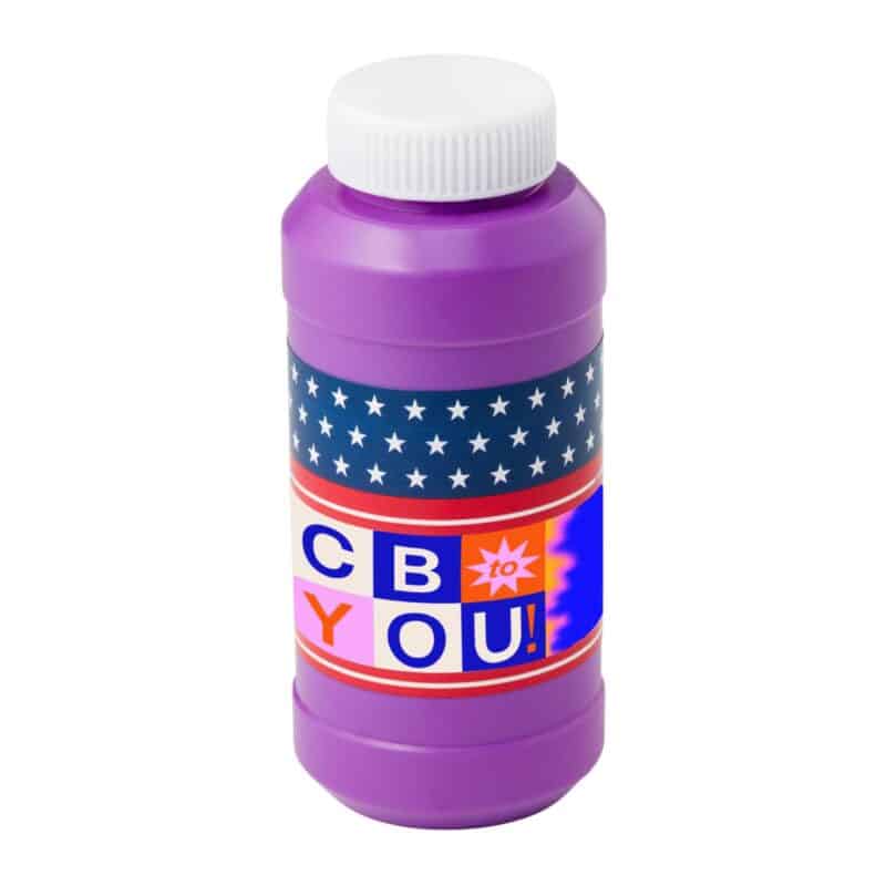 Custom 8 oz. Patriotic Bubbles with Full-Color Digital Label - 8