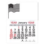 Custom Adhesive Peel-N-Stick® Calendar - American Flag - 4