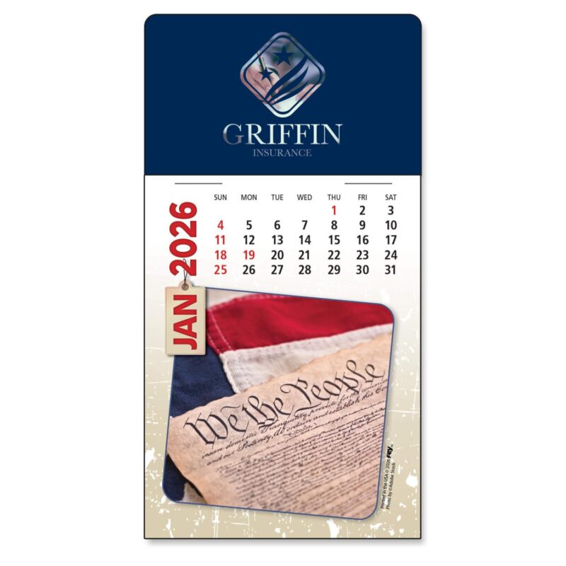 Custom Adhesive Peel-N-Stick® Calendar - Americana Pad