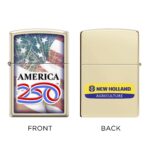 Custom America250 Classic Champagne Zippo® Windproof Lighter - 2