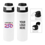 Custom America250™ 24 Oz. Pop Sip Recycled Stainless Steel Bottle
