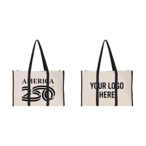 Custom America250™ Recycled Canvas Wrap Around Tote Bag