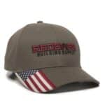 Custom Brushed Twill Cap w/Flag Visor Insert