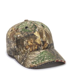 Custom Camouflage Cap w/Woven Flag