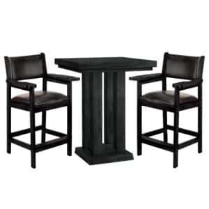Custom Escalade Sports American Heritage - Alta Pub Table & Spectator Chair Set - Black Ash