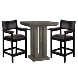 Custom Escalade Sports American Heritage - Alta Pub Table & Spectator Chair Set - Charcoal