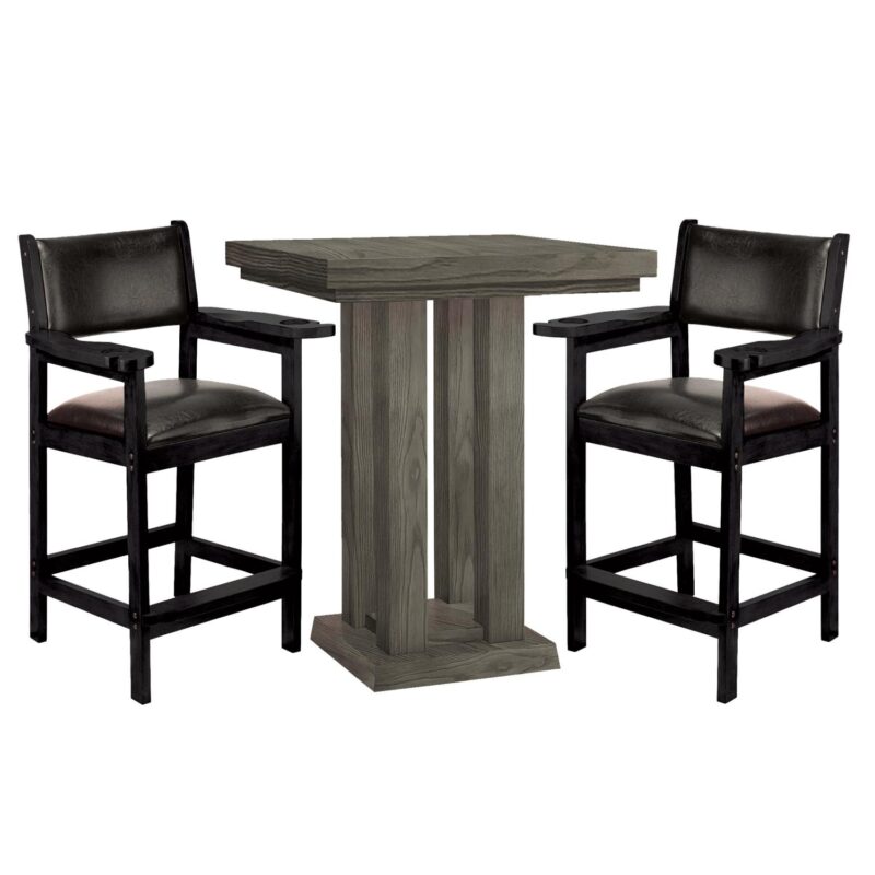 Custom Escalade Sports American Heritage - Alta Pub Table & Spectator Chair Set - Charcoal