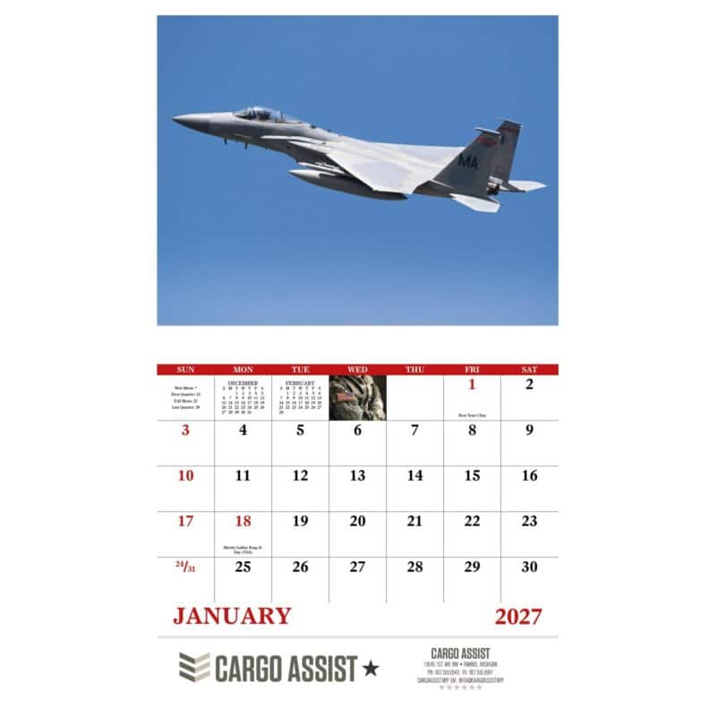 Custom Good Value™ American Armed Forces - Stapled Calendar - 6