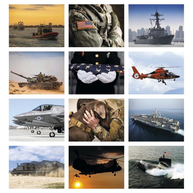 Custom Good Value™ American Armed Forces - Stapled Calendar - 7