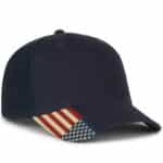 Custom Mesh Back Cap w/Flag Visor Insert - 1