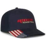 Custom Mesh Back Cap w/Flag Visor Insert