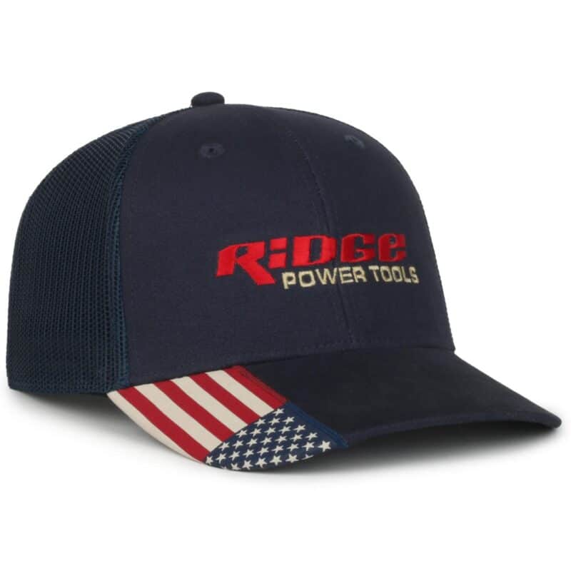 Custom Mesh Back Cap w/Flag Visor Insert