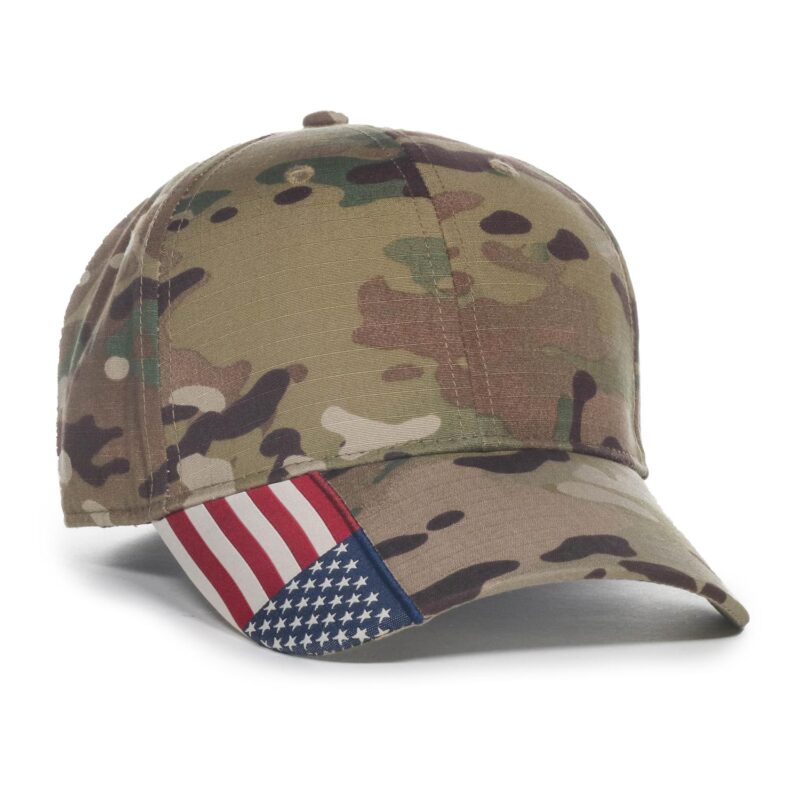Custom Multicam® Cap w/Flag Visor - 2