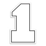 Custom Number 1 Magnet - 1