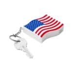 Custom Patriotic American Flag Shape Stress Ball Keychain - 3