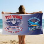 Custom Patriotic Beach Towel - 2