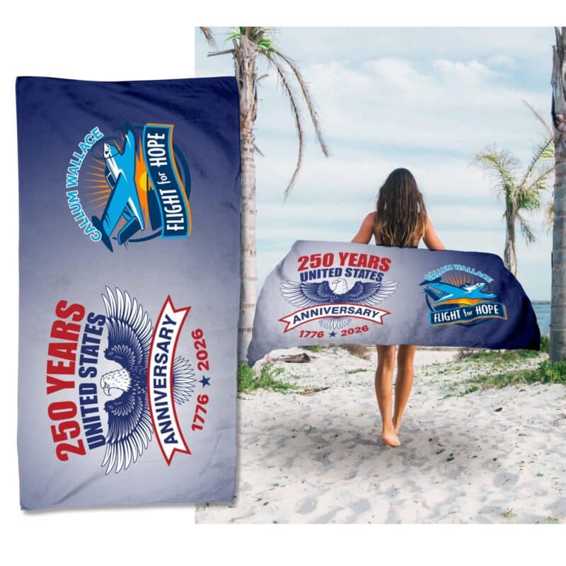 Custom Patriotic Beach Towel
