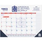 Custom Patriotic Calendar Desk Pad w/1 Color Imprint (21 ¾"x 17") - 2