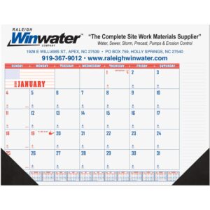 Custom Patriotic Calendar Desk Pad w/2 Color Imprint (21 ¾"x 17")