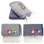 Custom Patriotic Fringed Throw Blanket
