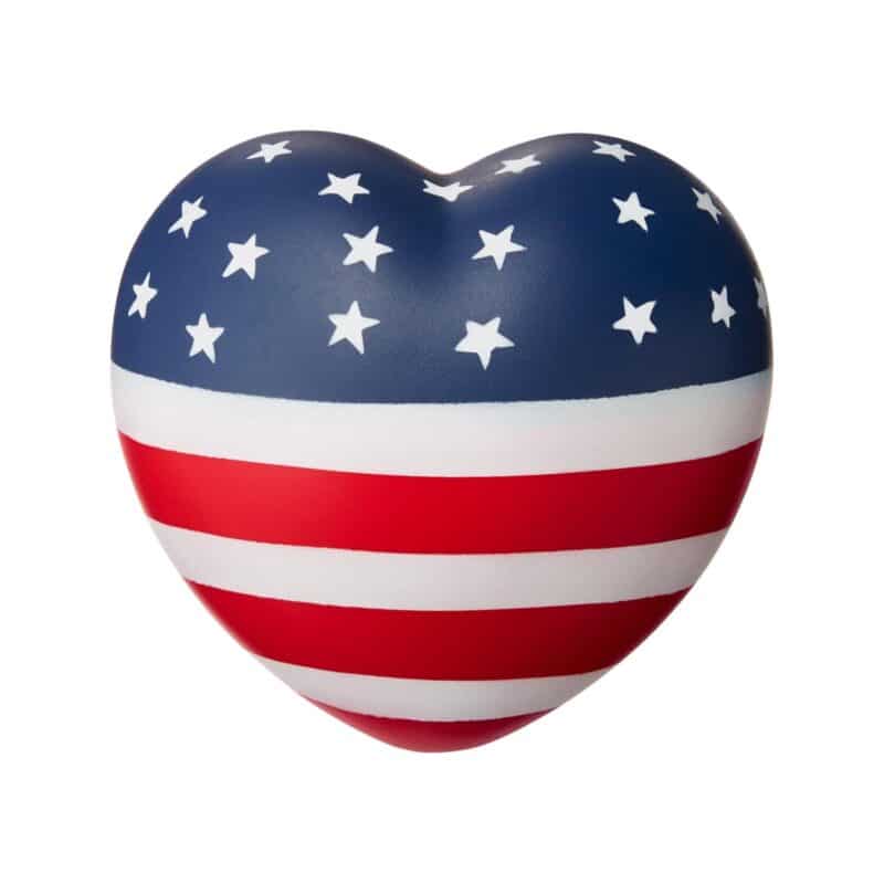 Custom Patriotic Heart Shape Stress Ball - 3