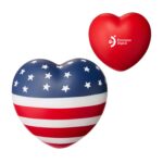 Custom Patriotic Heart Shape Stress Reliever