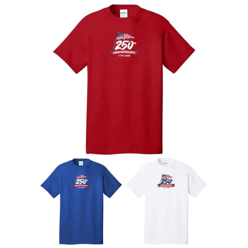 Custom Patriotic Port & Co® Core Cotton Tee - 1