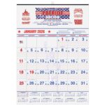 Custom Patriotic Red & Blue Contractor Calendar w/2 Color Imprint (18"x 25")
