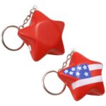 Custom Patriotic Star Stress Reliever Key Chain - 1