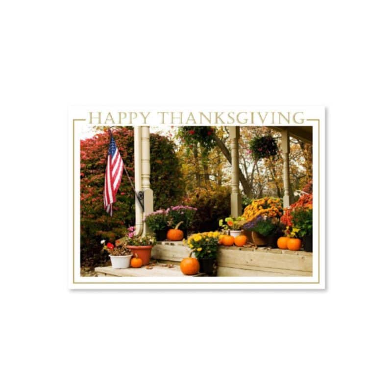 Custom Patriotic Thanksgiving Card
