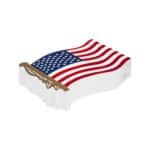 Custom Patriotic USA Flag Shape Stress Ball - 4