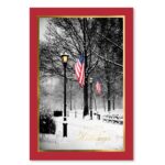 Custom Patriotic Winter Path Holiday Card