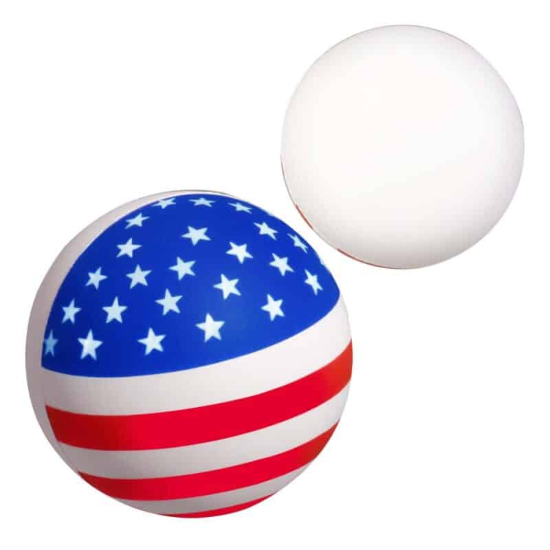 Custom Stars and Stripes Patriotic Round Stress Ball - 1