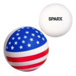 Custom Stars and Stripes Patriotic Round Stress Ball