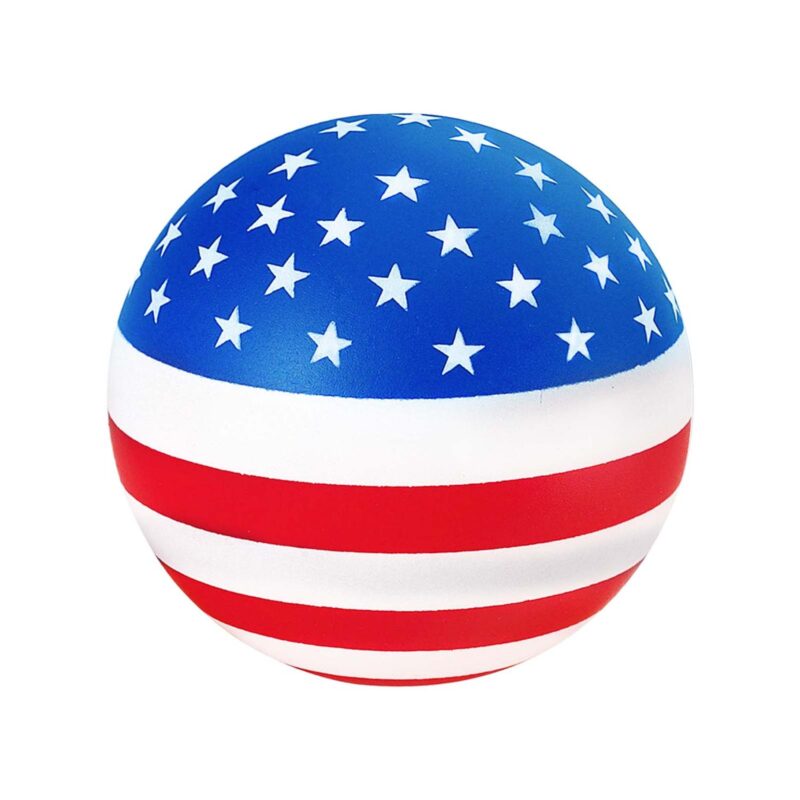 Custom Stars and Stripes Patriotic Round Stress Ball - 2
