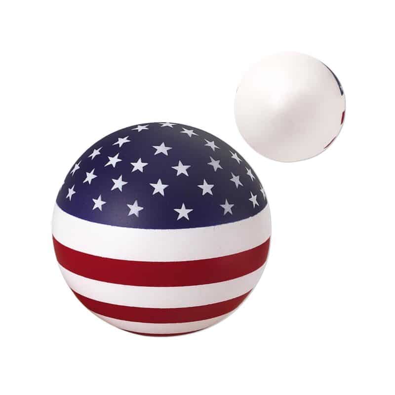 Custom Stars and Stripes Patriotic Round Stress Ball - 1