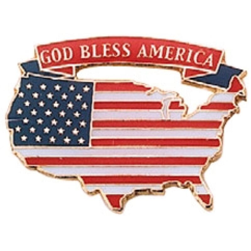 Custom Stock Patriotic United States Flag 1"