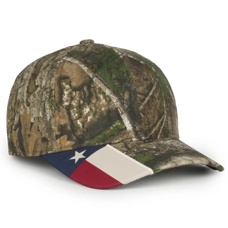 Custom Structured Cap w/Camo Flag Visor Insert - 5