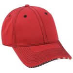 Custom Structured Twill w/Flag Sandwich Visor - 2