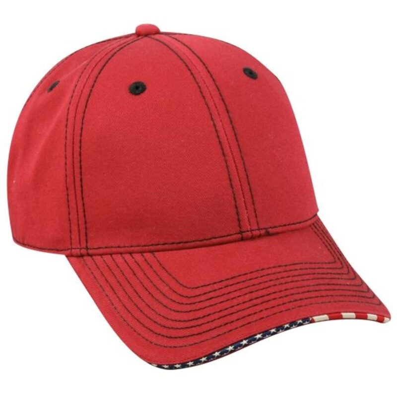 Custom Structured Twill w/Flag Sandwich Visor - 2