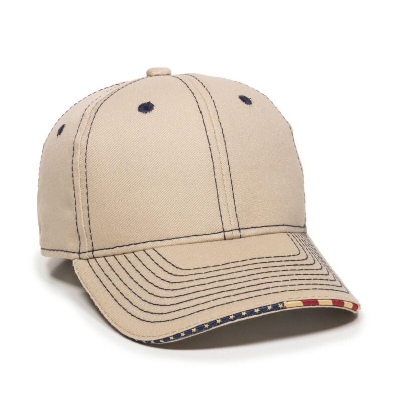 Custom Structured Twill w/Flag Sandwich Visor