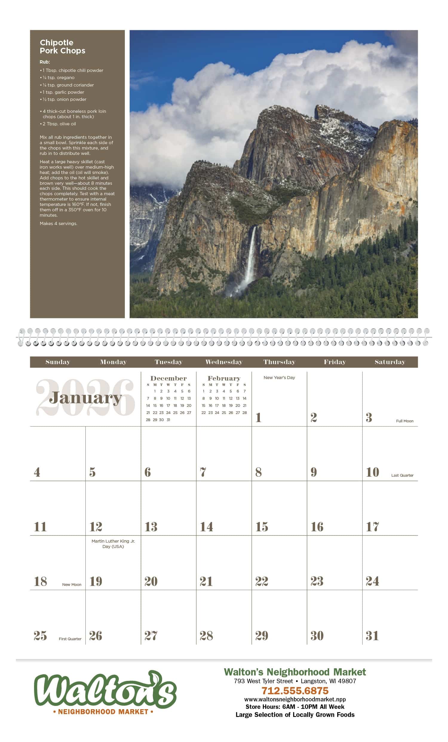 Custom Triumph® Calendars America the Beautiful with Recipes Calendar - 3