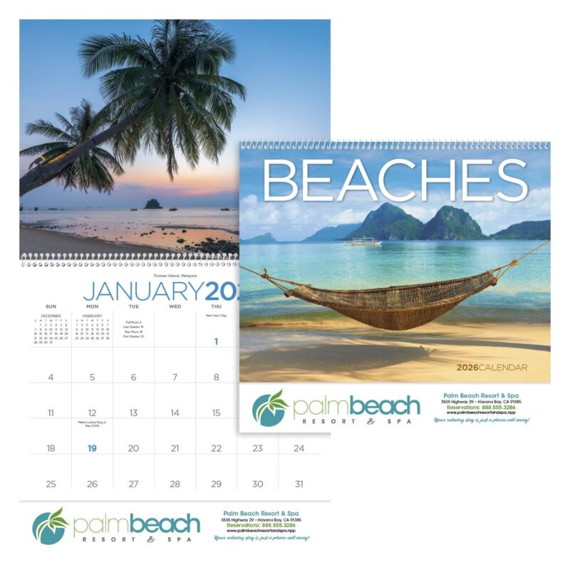 Custom Triumph® Calendars Beaches Calendar - 1