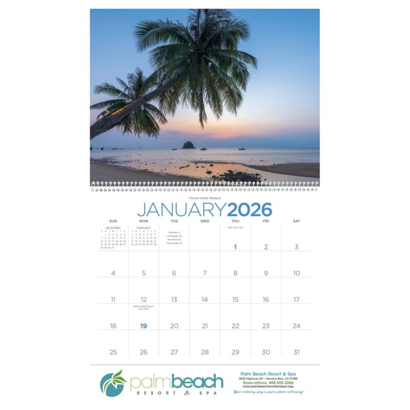 Custom Triumph® Calendars Beaches Calendar - 3