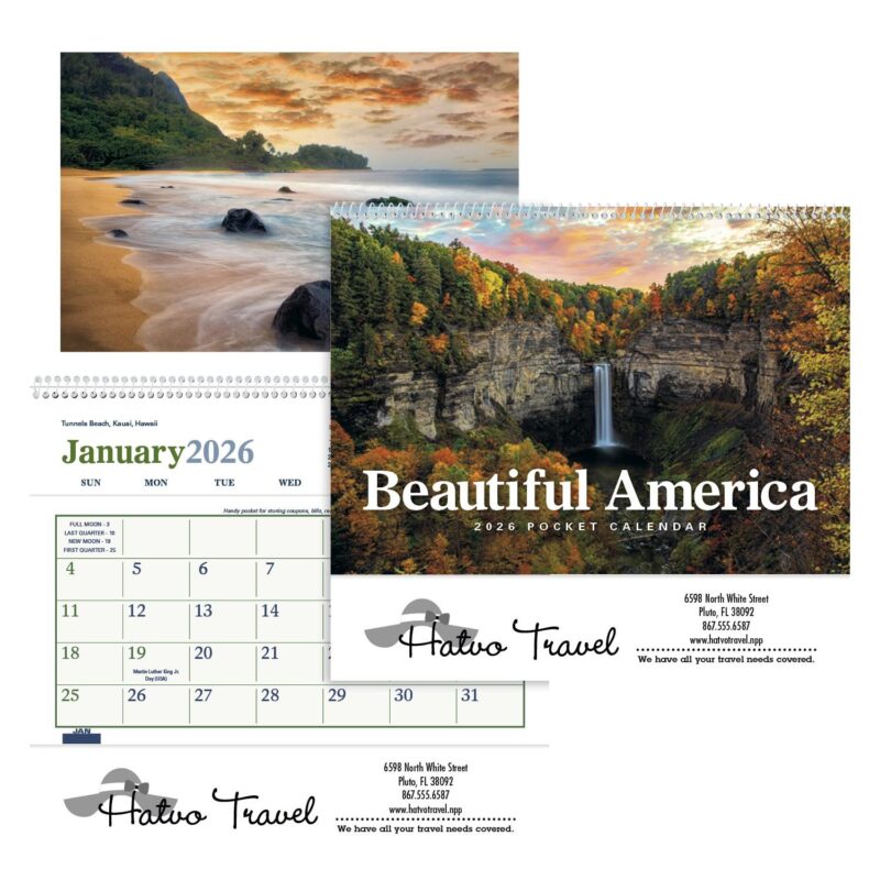 Custom Triumph® Calendars Beautiful America Pocket Calendar - 1